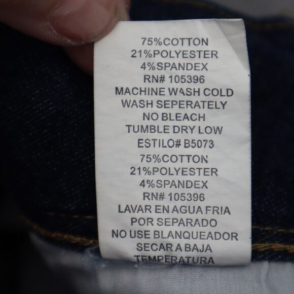 C est Toi Pants Womens 0 Blue Skinny Low Rise Stretch Zip Dark Wash Denim Jeans - Picture 7 of 16